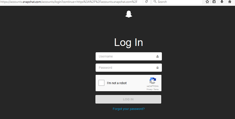 Snapchat login